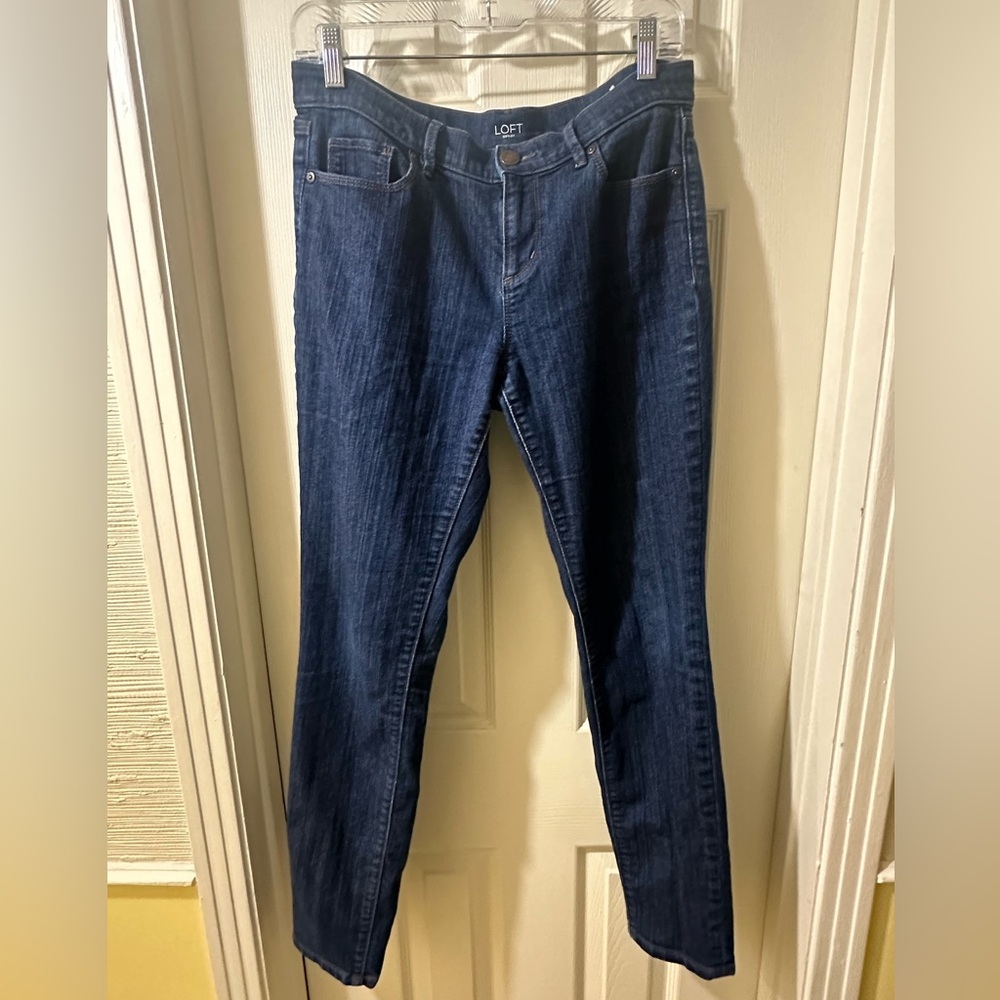 LOFT Outlet Dark Blue Modern Skinny Jeans